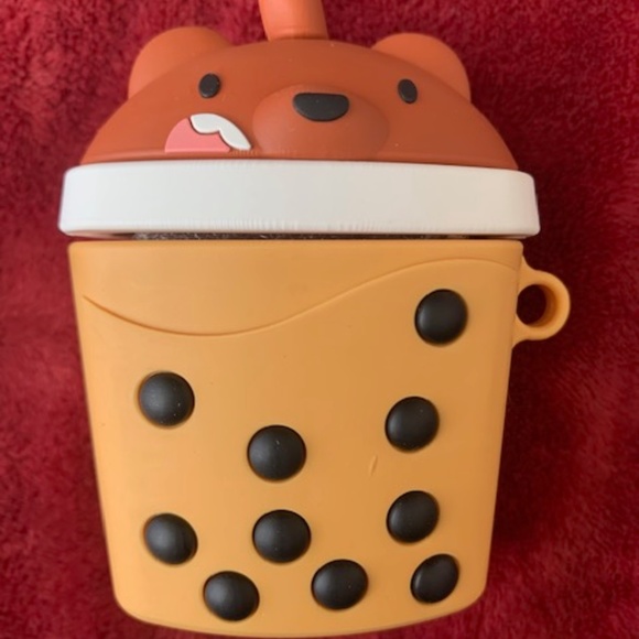 Boba Brown Bear Apple AirPods Case - Picture 2 of 2